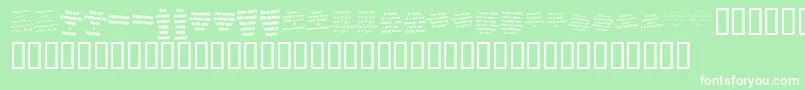 KrGunz Font – White Fonts on Green Background