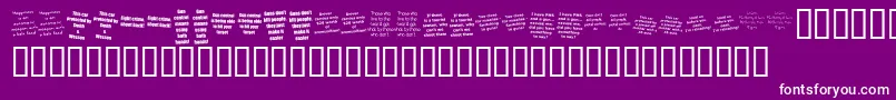 KrGunz-Schriftart – Weiße Schriften auf violettem Hintergrund