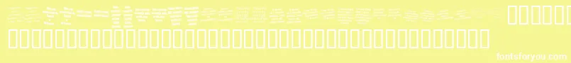 フォントKrGunz – 黄色い背景に白い文字