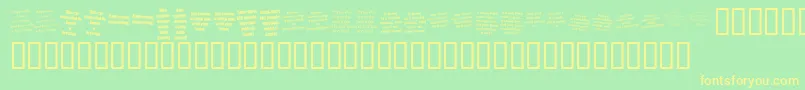 KrGunz Font – Yellow Fonts on Green Background