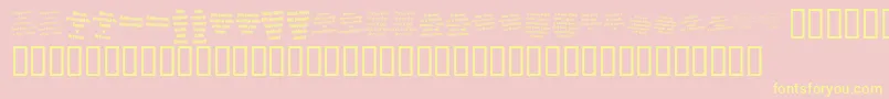 KrGunz Font – Yellow Fonts on Pink Background