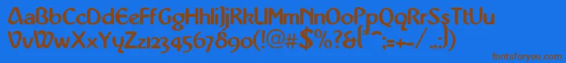 Arriaga Font – Brown Fonts on Blue Background