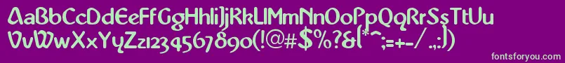 Arriaga Font – Green Fonts on Purple Background
