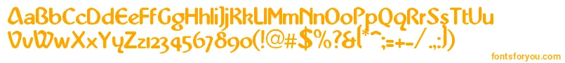 Arriaga-Schriftart – Orangefarbene Schriften auf weißem Hintergrund