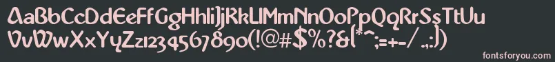 Arriaga Font – Pink Fonts on Black Background
