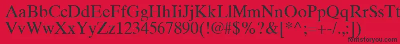 TimesTenGreekUpright Font – Black Fonts on Red Background