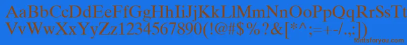 TimesTenGreekUpright Font – Brown Fonts on Blue Background
