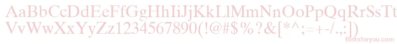 TimesTenGreekUpright Font – Pink Fonts on White Background