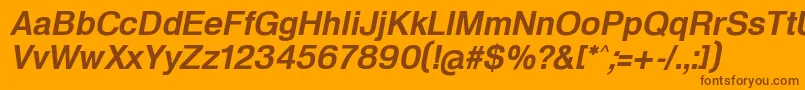 HeldustryftDemiItalic Font – Brown Fonts on Orange Background