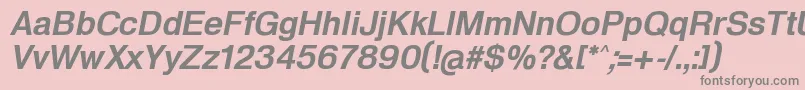 HeldustryftDemiItalic Font – Gray Fonts on Pink Background