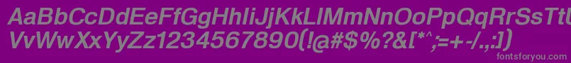 HeldustryftDemiItalic Font – Gray Fonts on Purple Background