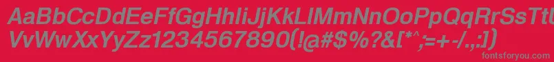 HeldustryftDemiItalic Font – Gray Fonts on Red Background
