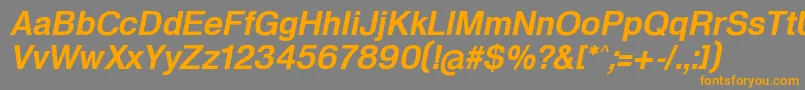 HeldustryftDemiItalic Font – Orange Fonts on Gray Background
