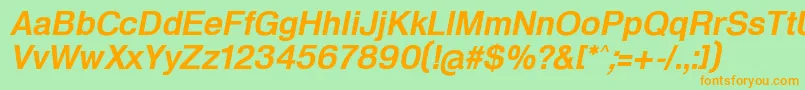 fuente HeldustryftDemiItalic – Fuentes Naranjas Sobre Fondo Verde
