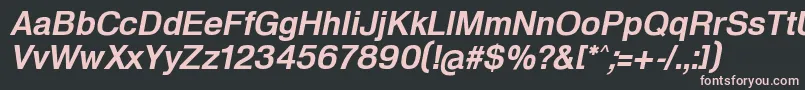 HeldustryftDemiItalic Font – Pink Fonts on Black Background
