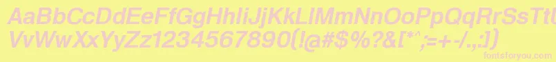 fuente HeldustryftDemiItalic – Fuentes Rosadas Sobre Fondo Amarillo