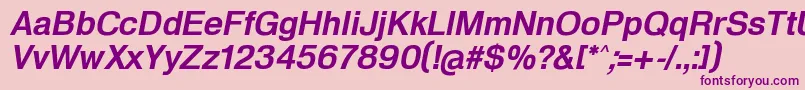 HeldustryftDemiItalic Font – Purple Fonts on Pink Background