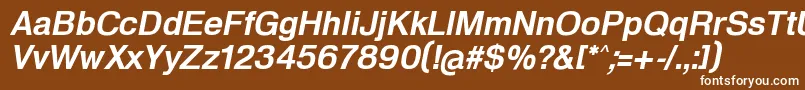 フォントHeldustryftDemiItalic – 茶色の背景に白い文字