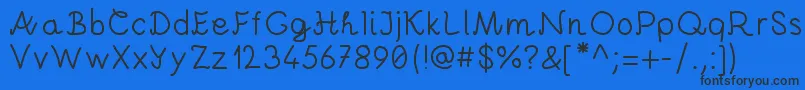 Шрифт AndreiProByKreativfont.Com – чёрные шрифты на синем фоне