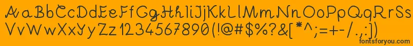 Czcionka AndreiProByKreativfont.Com – czarne czcionki na pomarańczowym tle