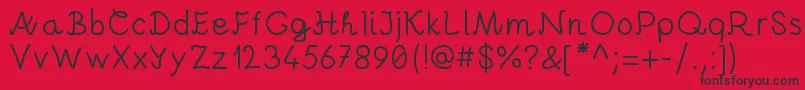 Fonte AndreiProByKreativfont.Com – fontes pretas em um fundo vermelho
