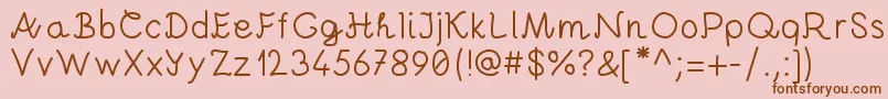 AndreiProByKreativfont.Com Font – Brown Fonts on Pink Background