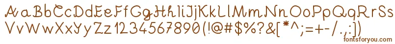 フォントAndreiProByKreativfont.Com – 茶色のフォント