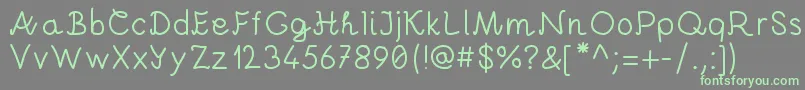 Шрифт AndreiProByKreativfont.Com – зелёные шрифты на сером фоне