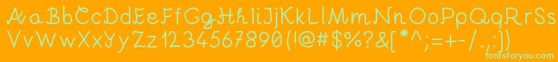 AndreiProByKreativfont.Com Font – Green Fonts on Orange Background