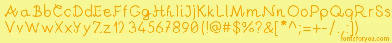 AndreiProByKreativfont.Com Font – Orange Fonts on Yellow Background
