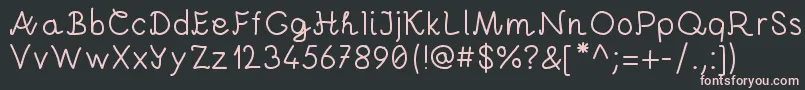 Шрифт AndreiProByKreativfont.Com – розовые шрифты на чёрном фоне