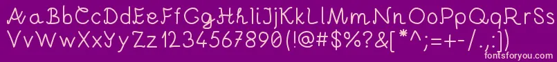 Fonte AndreiProByKreativfont.Com – fontes rosa em um fundo violeta