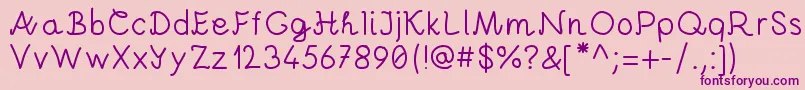 AndreiProByKreativfont.Com-Schriftart – Violette Schriften auf rosa Hintergrund
