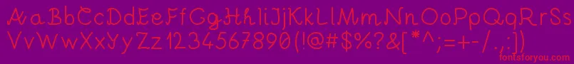 fuente AndreiProByKreativfont.Com – Fuentes Rojas Sobre Fondo Morado