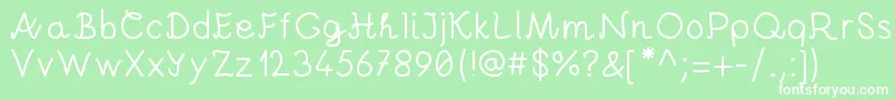フォントAndreiProByKreativfont.Com – 緑の背景に白い文字