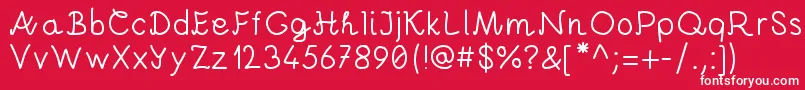 フォントAndreiProByKreativfont.Com – 赤い背景に白い文字