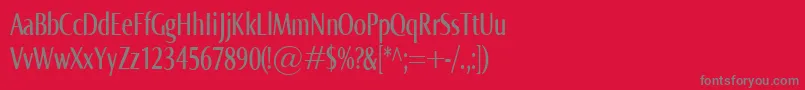 NormaCompr Font – Gray Fonts on Red Background