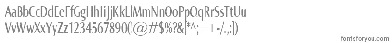 NormaCompr-fontti – harmaat kirjasimet valkoisella taustalla