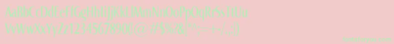 NormaCompr Font – Green Fonts on Pink Background