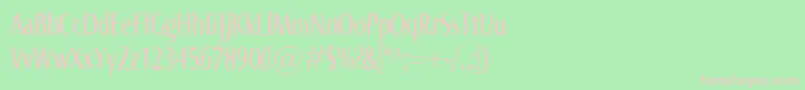 NormaCompr Font – Pink Fonts on Green Background