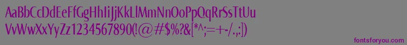 NormaCompr Font – Purple Fonts on Gray Background