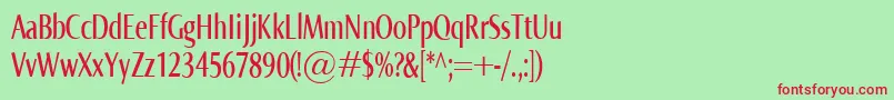 NormaCompr Font – Red Fonts on Green Background