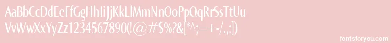 NormaCompr Font – White Fonts on Pink Background