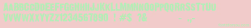 DirtyHeadline-Schriftart – Grüne Schriften auf rosa Hintergrund