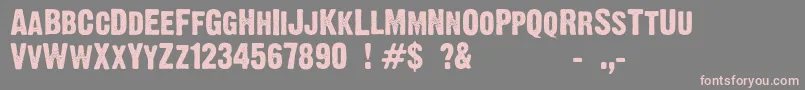 DirtyHeadline Font – Pink Fonts on Gray Background