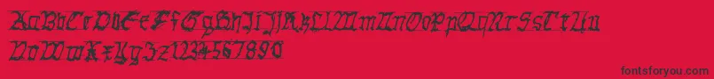 GothichanddirtyBold-Schriftart – Schwarze Schriften auf rotem Hintergrund