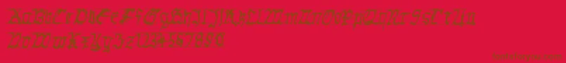 GothichanddirtyBold Font – Brown Fonts on Red Background