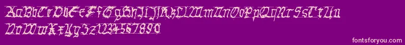 GothichanddirtyBold Font – Pink Fonts on Purple Background