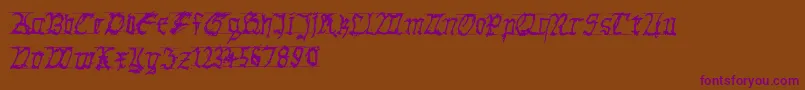 GothichanddirtyBold Font – Purple Fonts on Brown Background