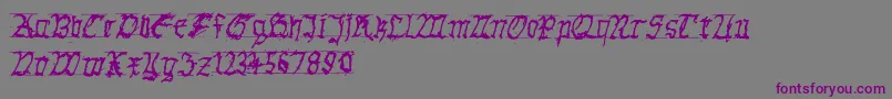 GothichanddirtyBold Font – Purple Fonts on Gray Background
